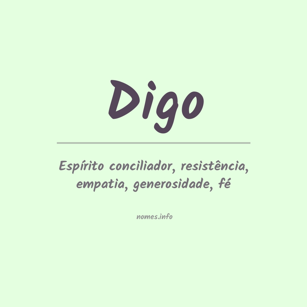 Significado do nome Digo