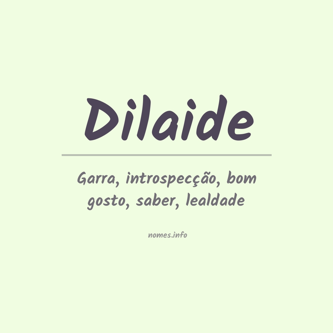 Significado do nome Dilaide