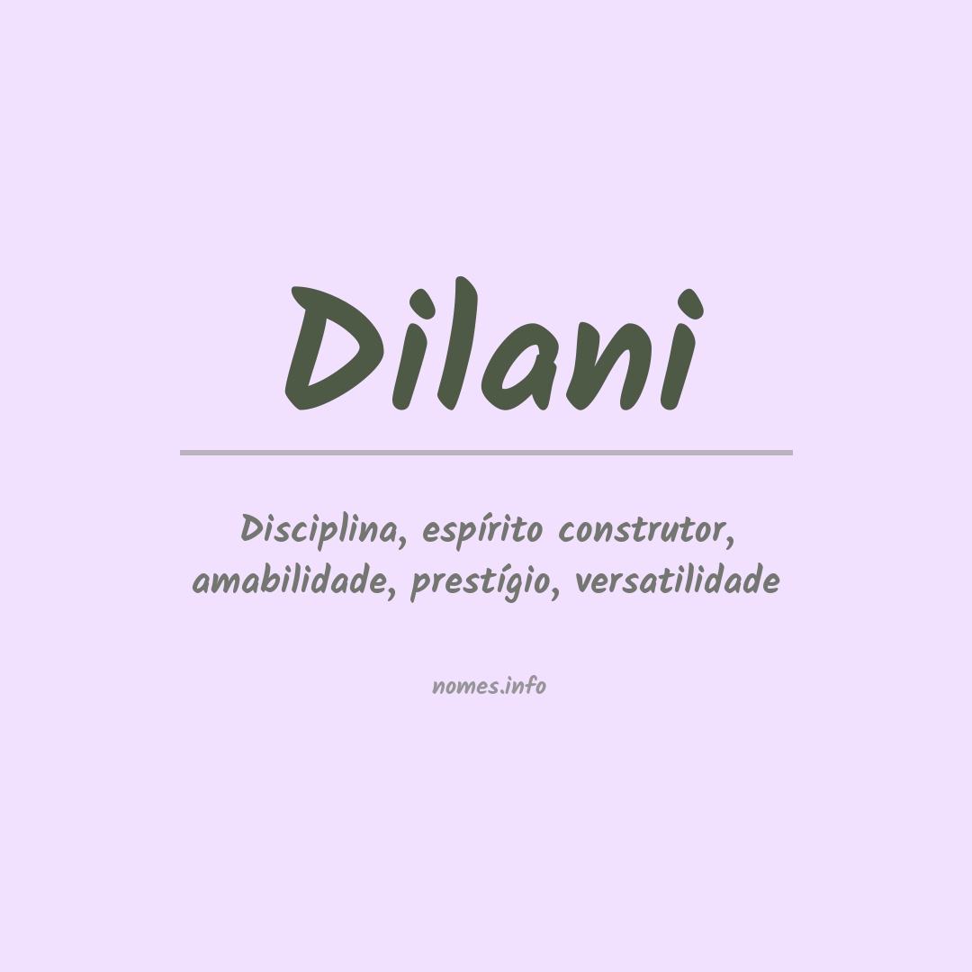 Significado do nome Dilani