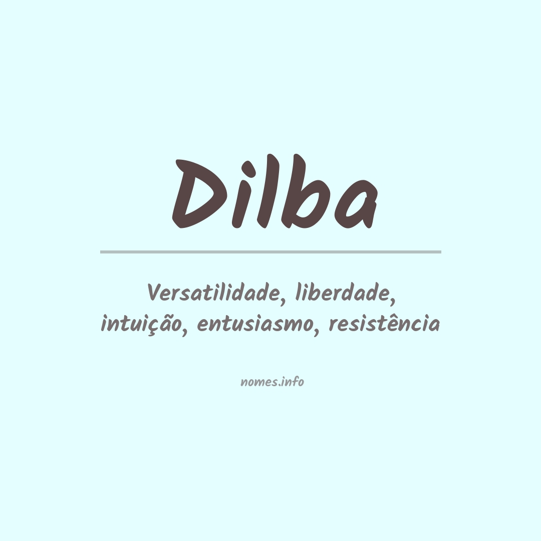 Significado do nome Dilba