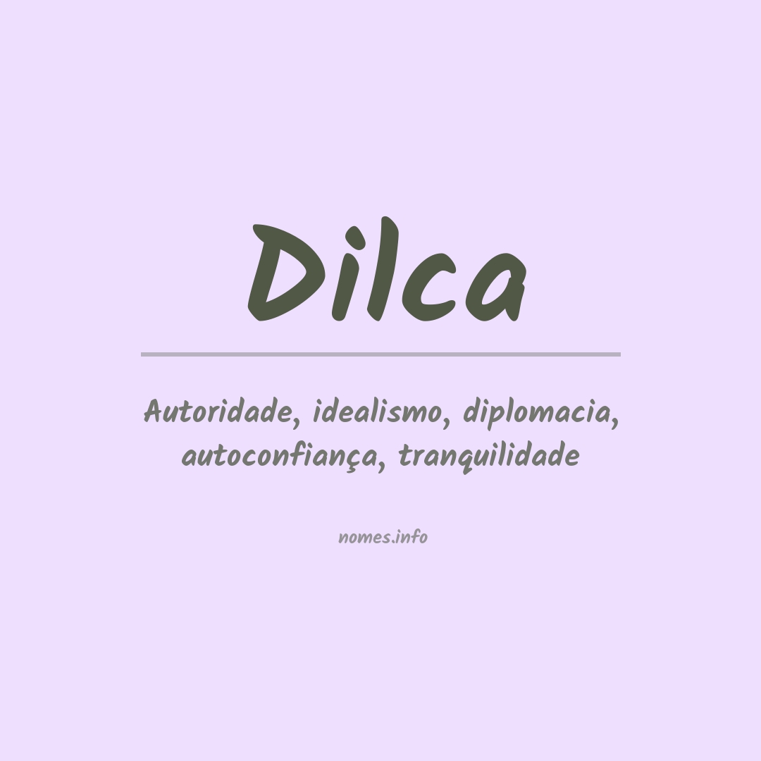 Significado do nome Dilca