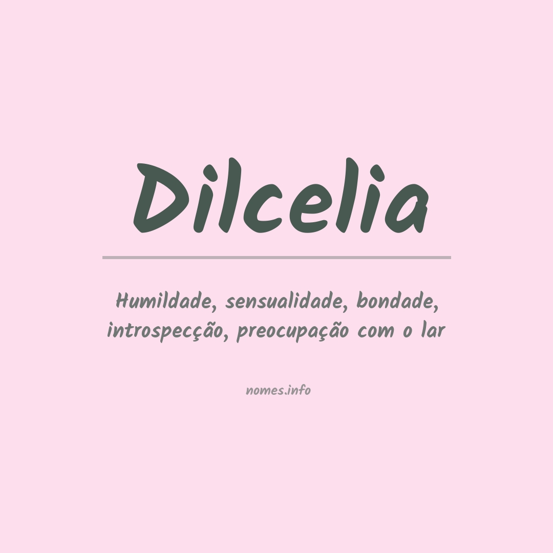Significado do nome Dilcelia