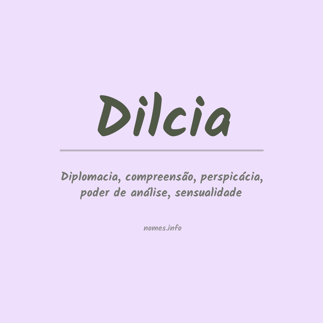 Significado do nome Dilcia