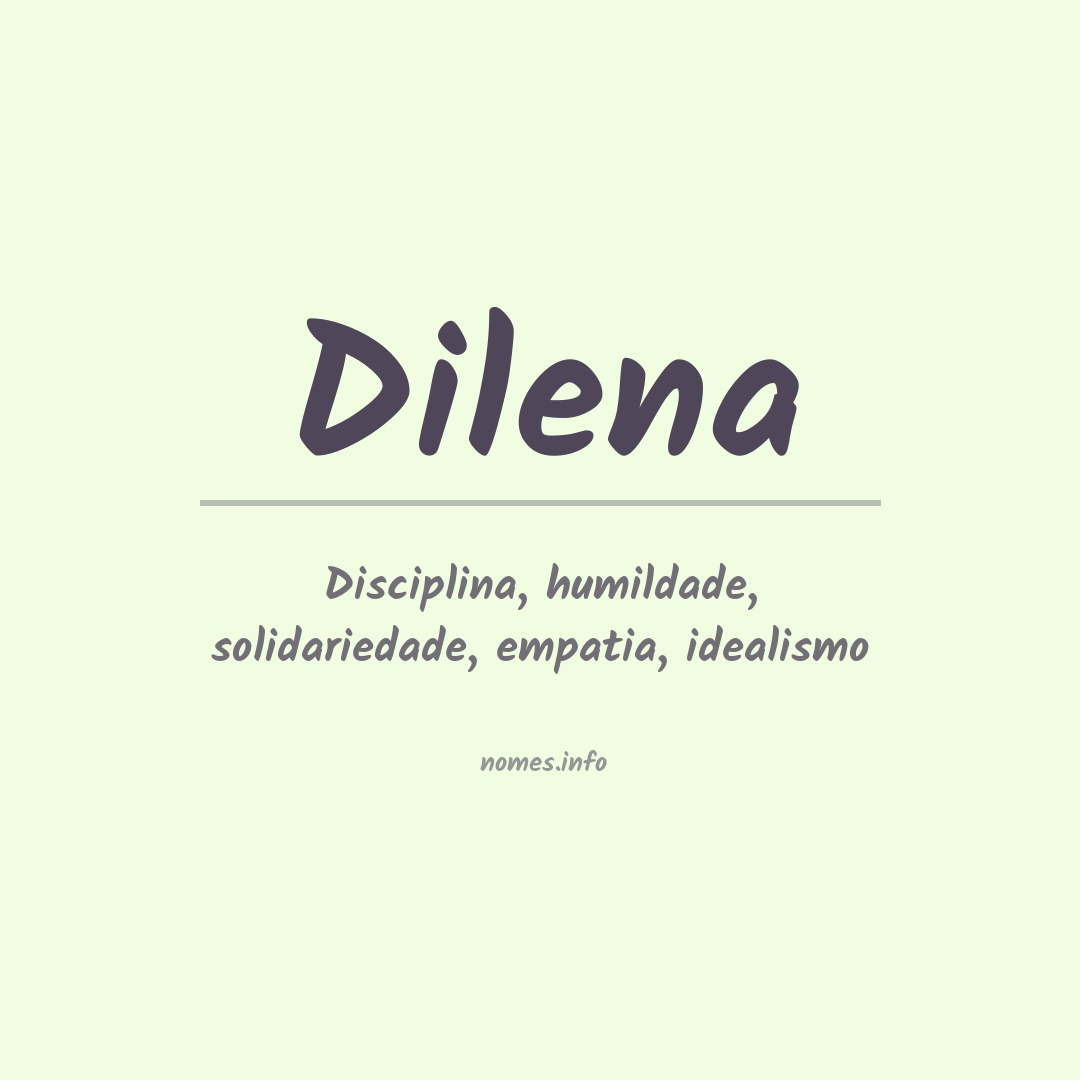 Significado do nome Dilena
