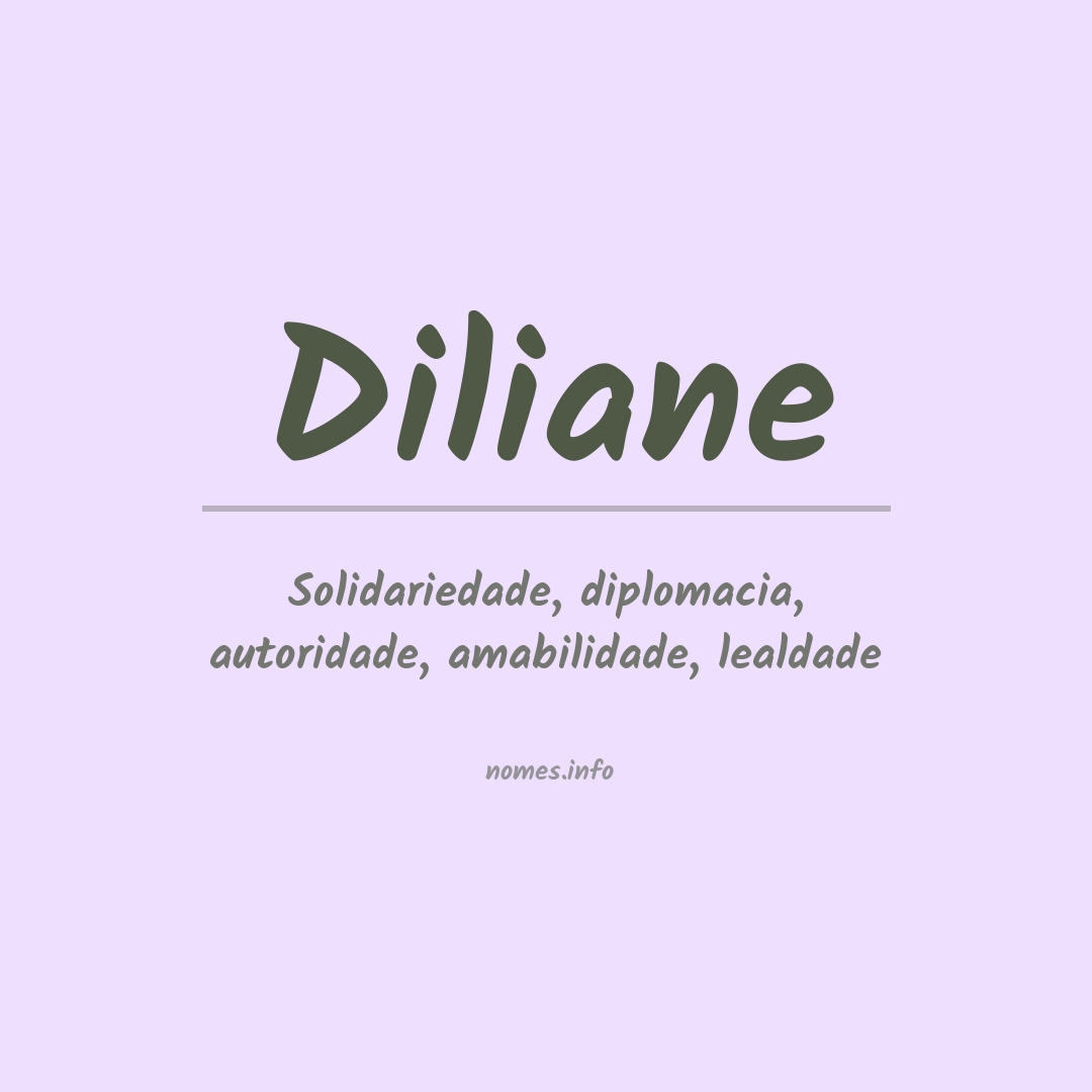 Significado do nome Diliane