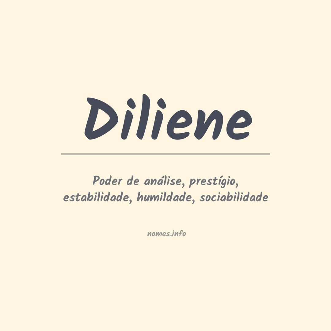 Significado do nome Diliene