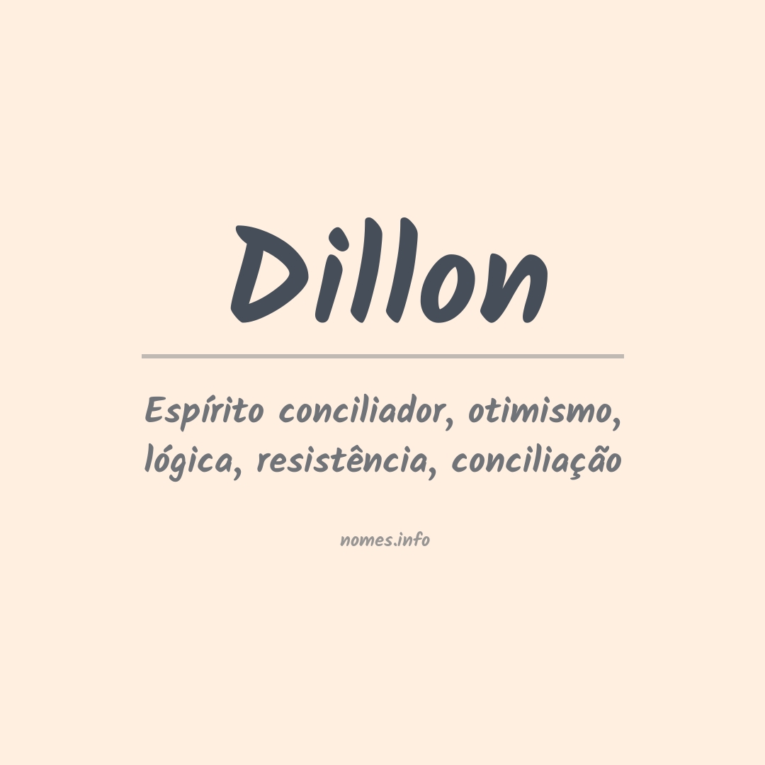 Significado do nome Dillon