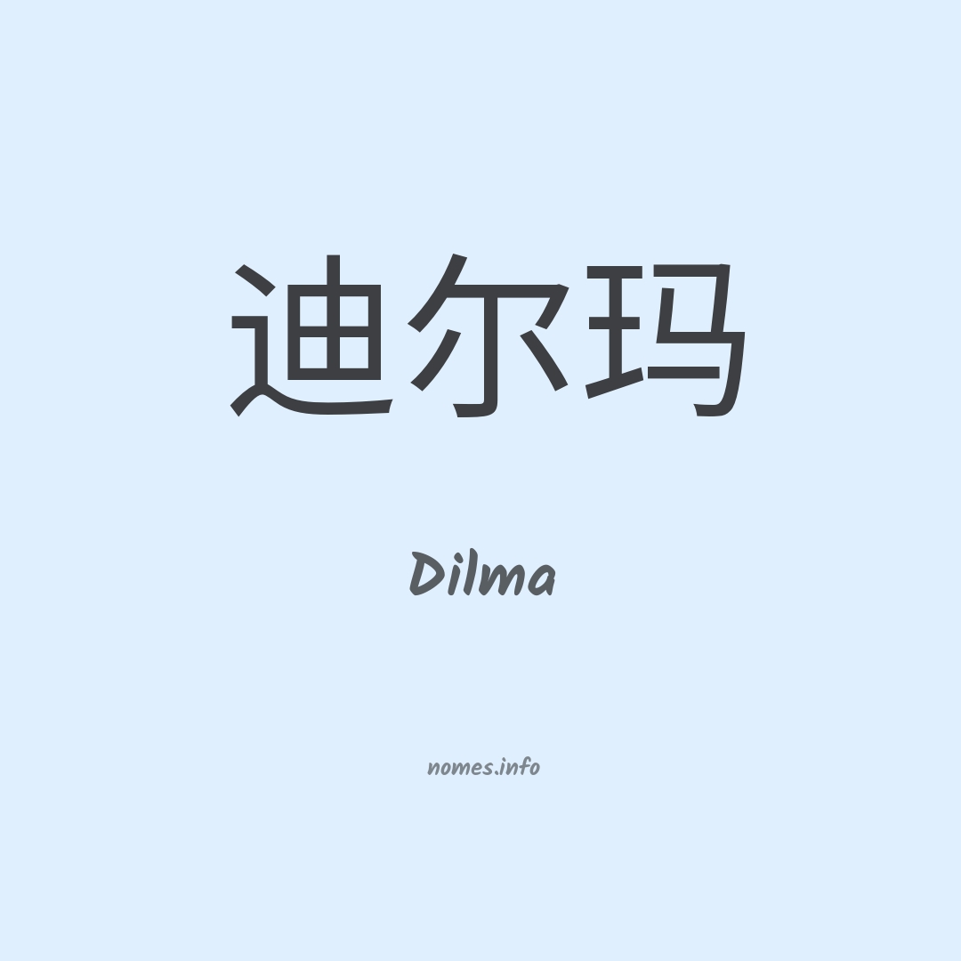 Dilma em chinês