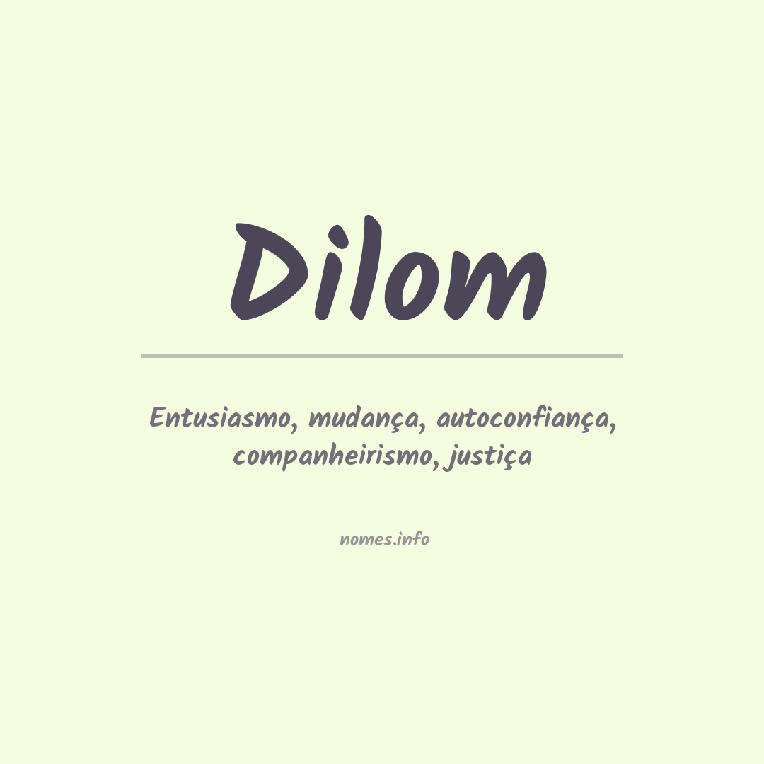 Significado do nome Dilom