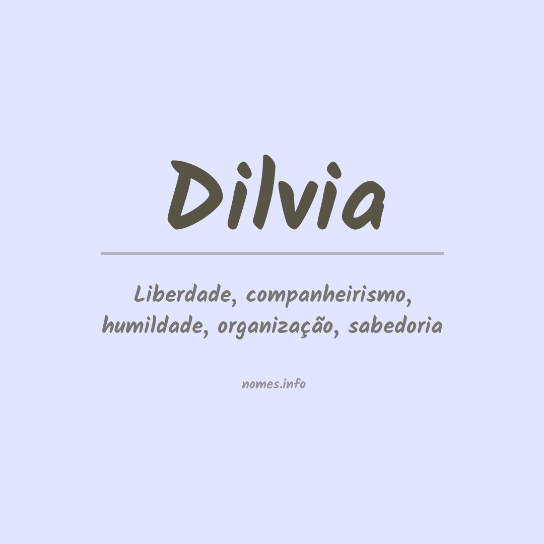 Significado do nome Dilvia