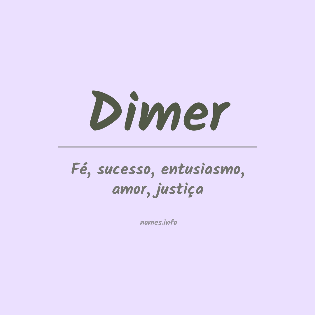 Significado do nome Dimer