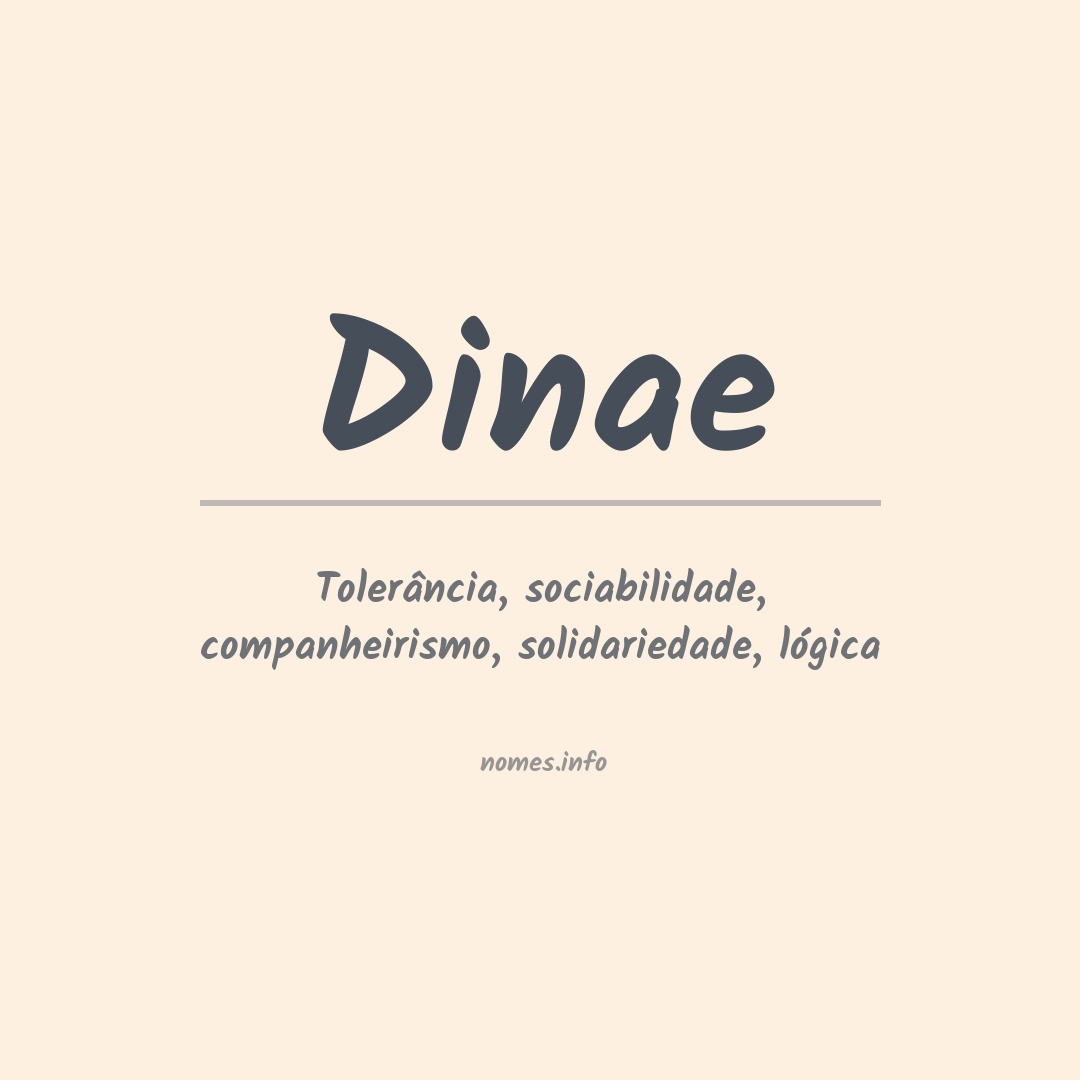 Significado do nome Dinae