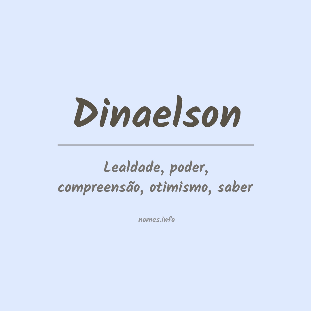 Significado do nome Dinaelson