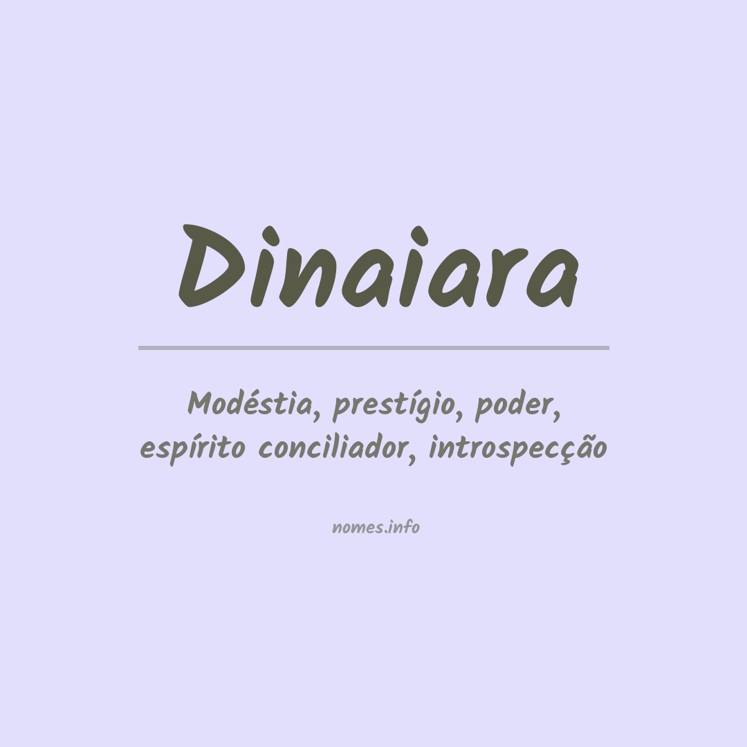 Significado do nome Dinaiara