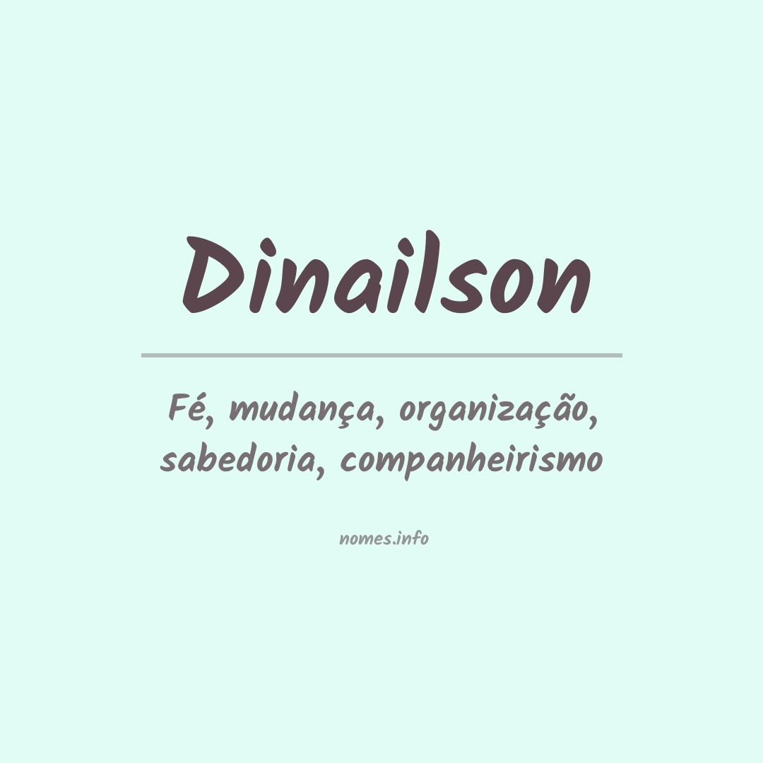 Significado do nome Dinailson
