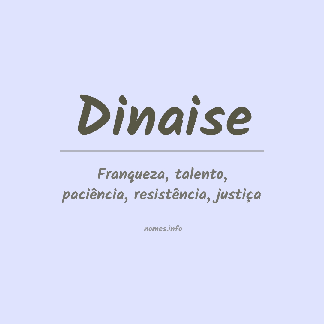 Significado do nome Dinaise