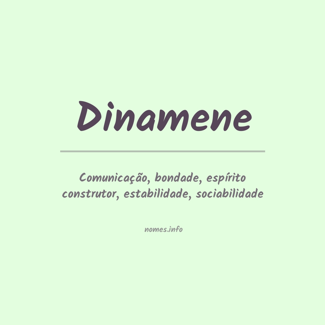 Significado do nome Dinamene