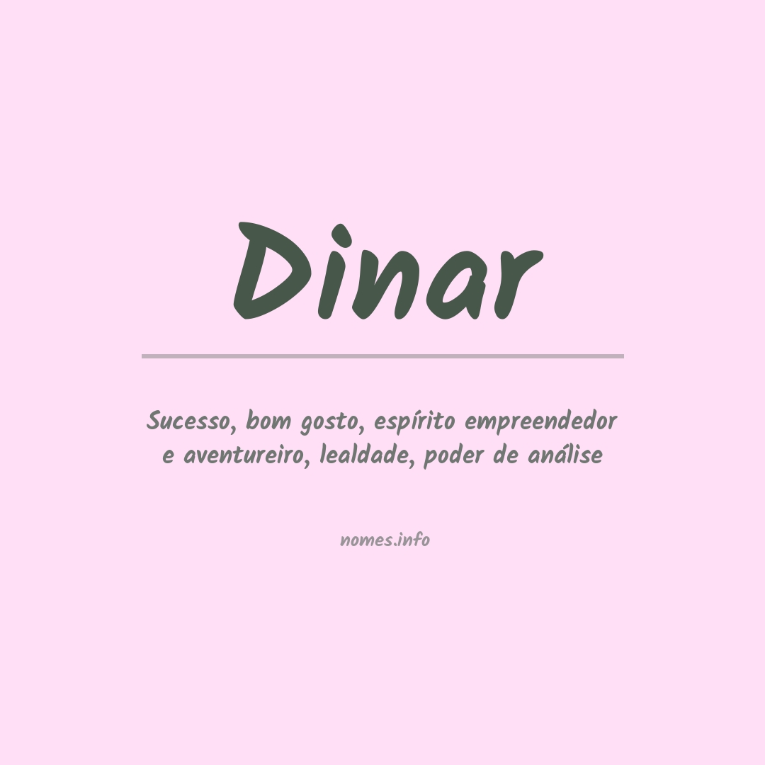 Significado do nome Dinar