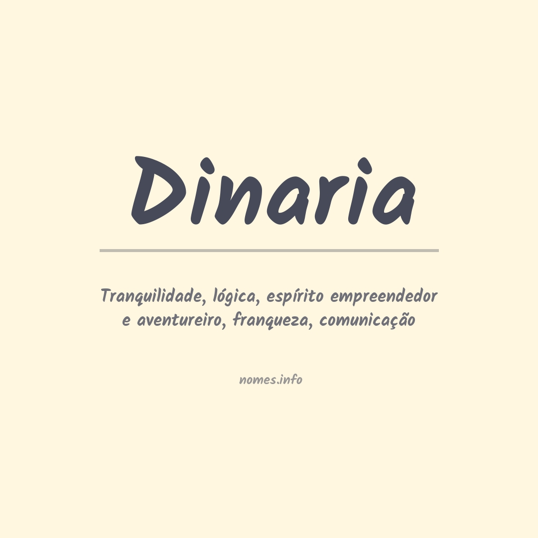 Significado do nome Dinaria