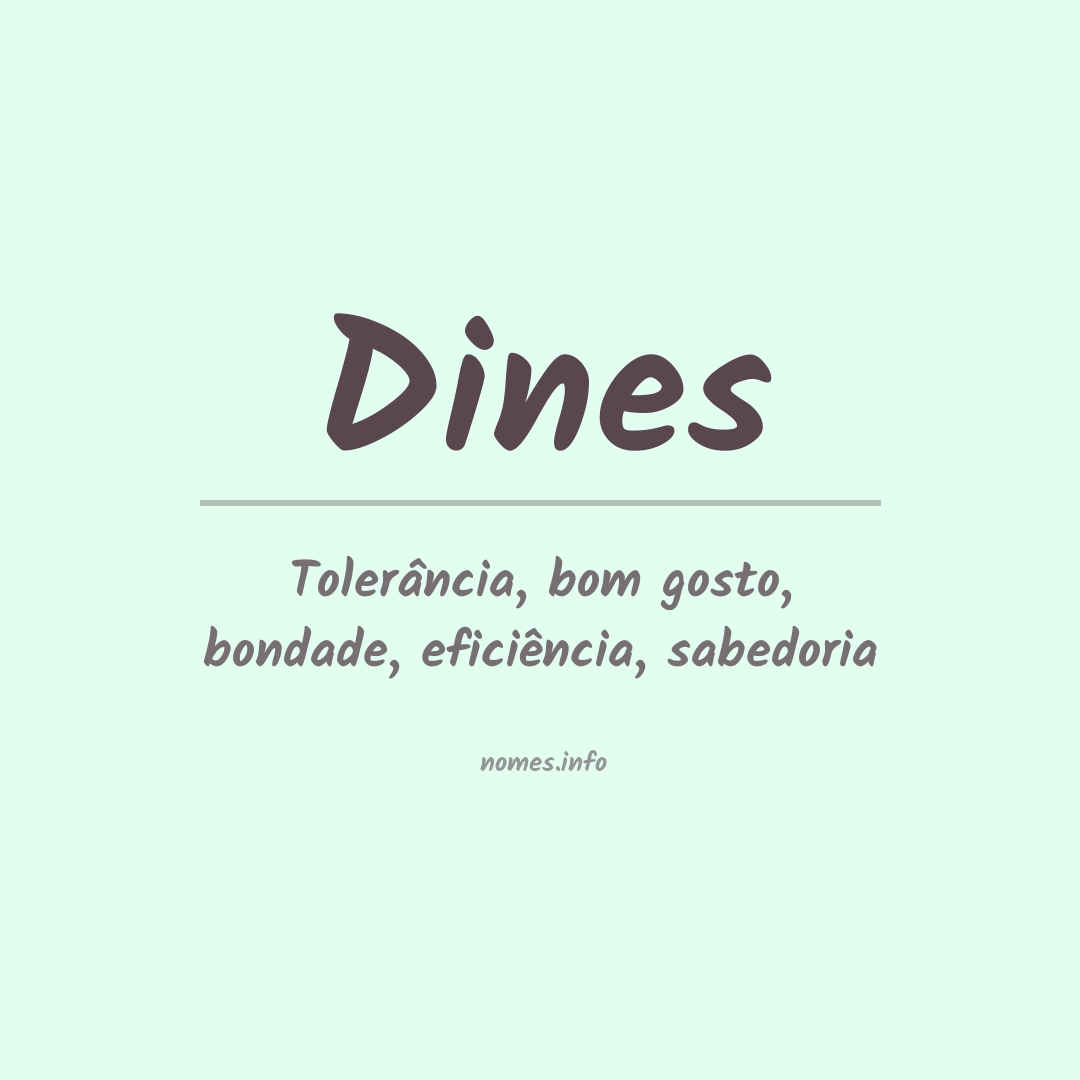 Significado do nome Dines