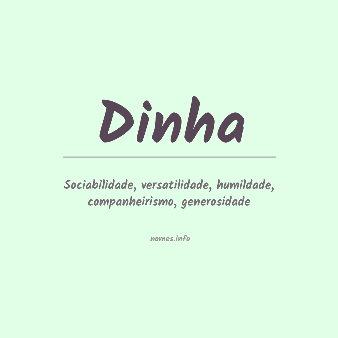 Significado do nome Dinha