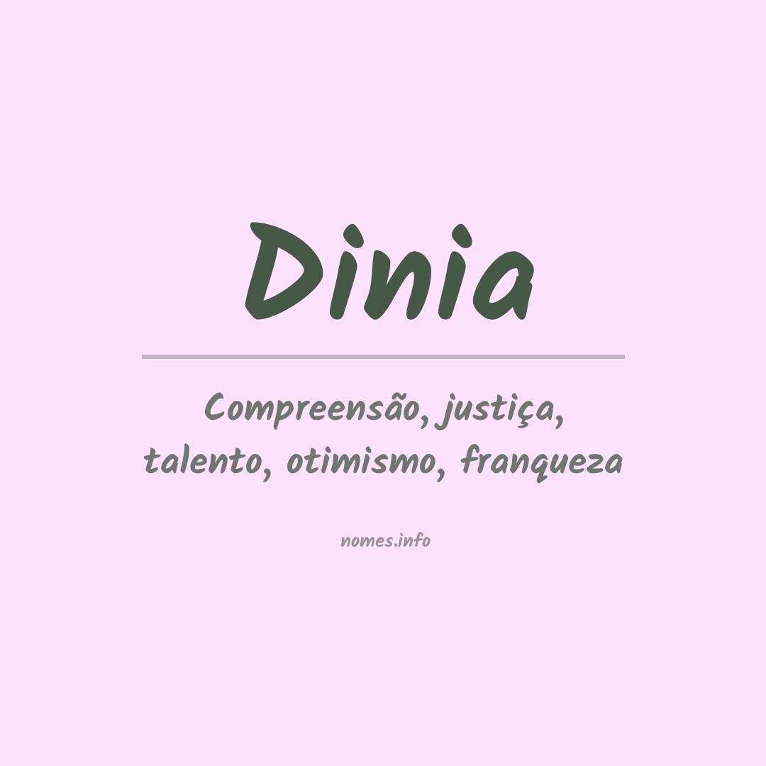 Significado do nome Dinia