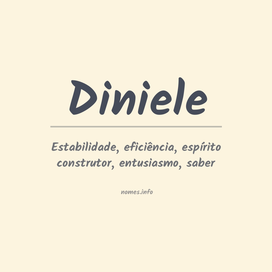 Significado do nome Diniele
