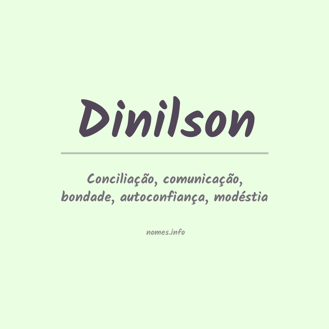 Significado do nome Dinilson