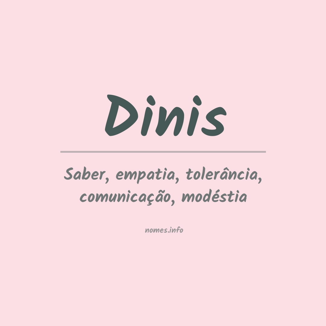 Significado do nome Dinis