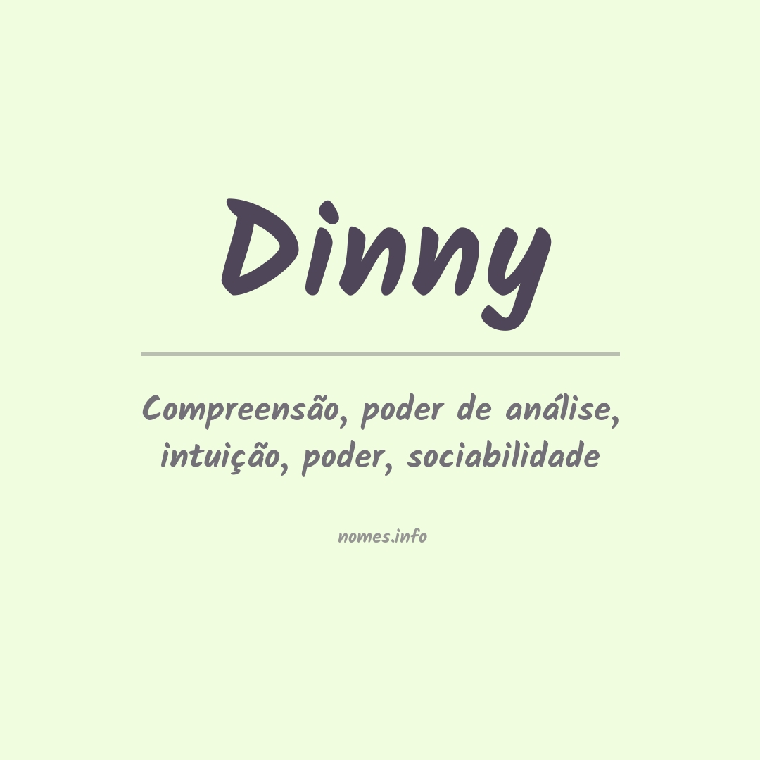 Significado do nome Dinny