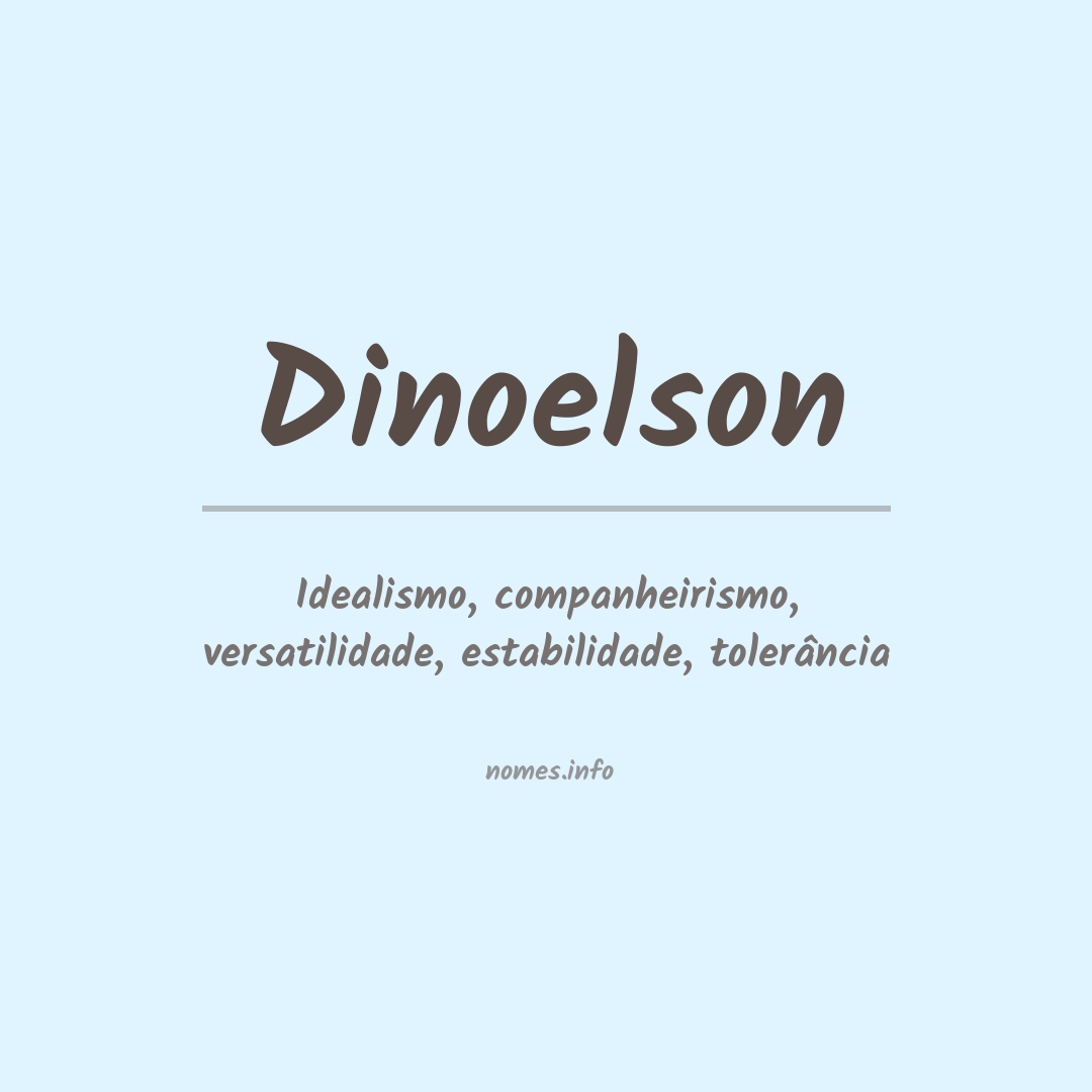 Significado do nome Dinoelson