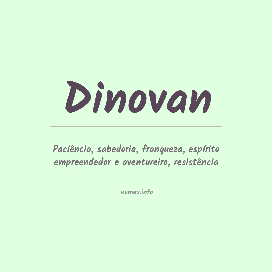 Significado do nome Dinovan