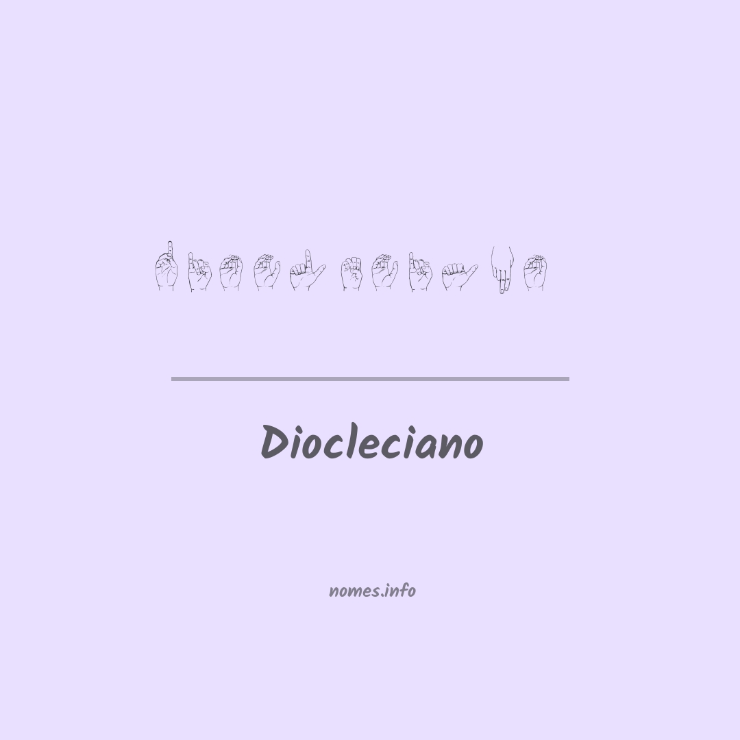 Diocleciano em Libras