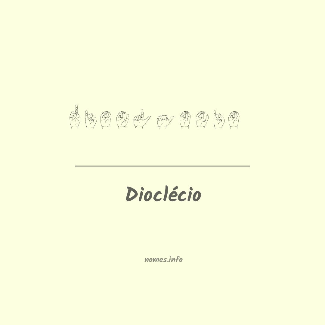 Dioclécio em Libras