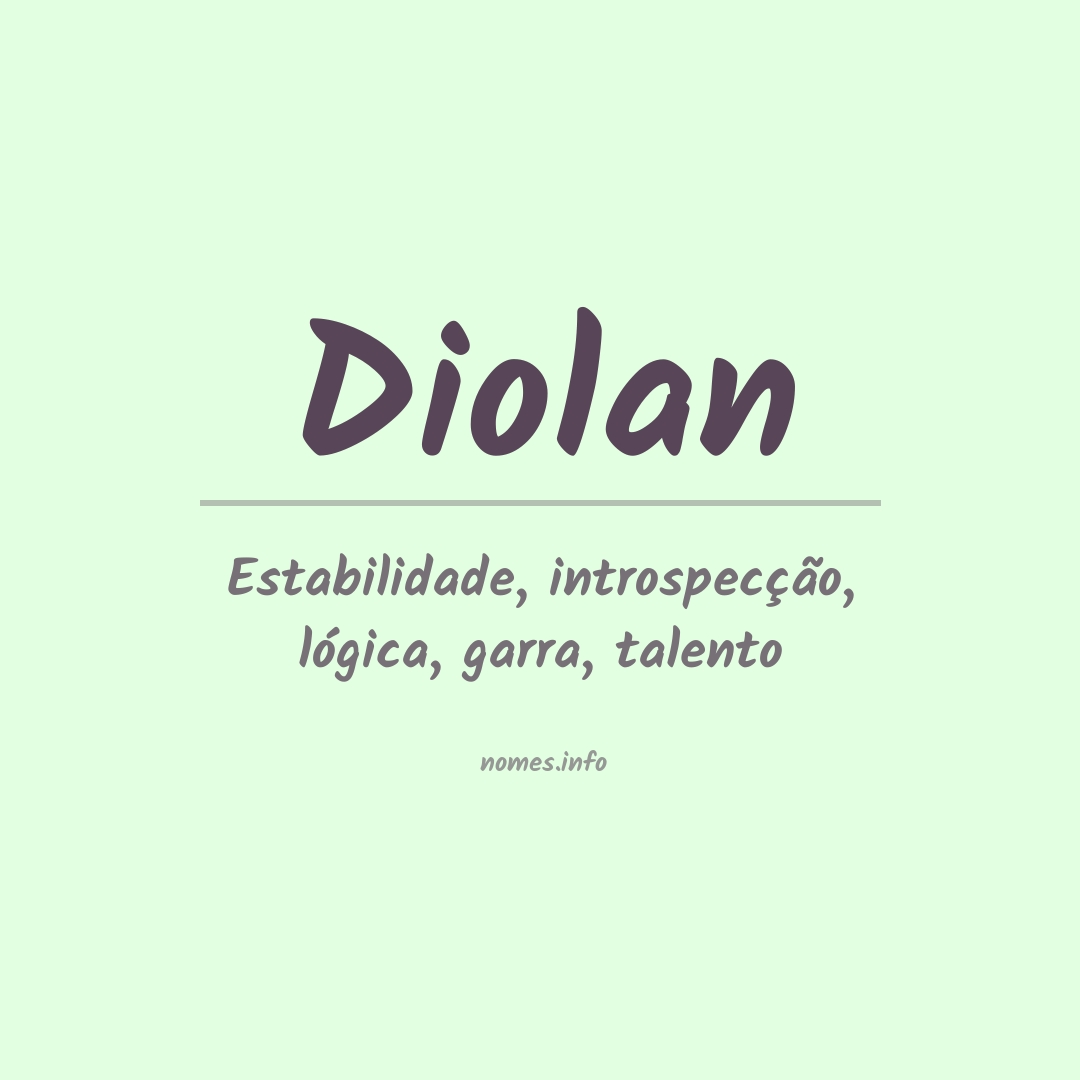 Significado do nome Diolan