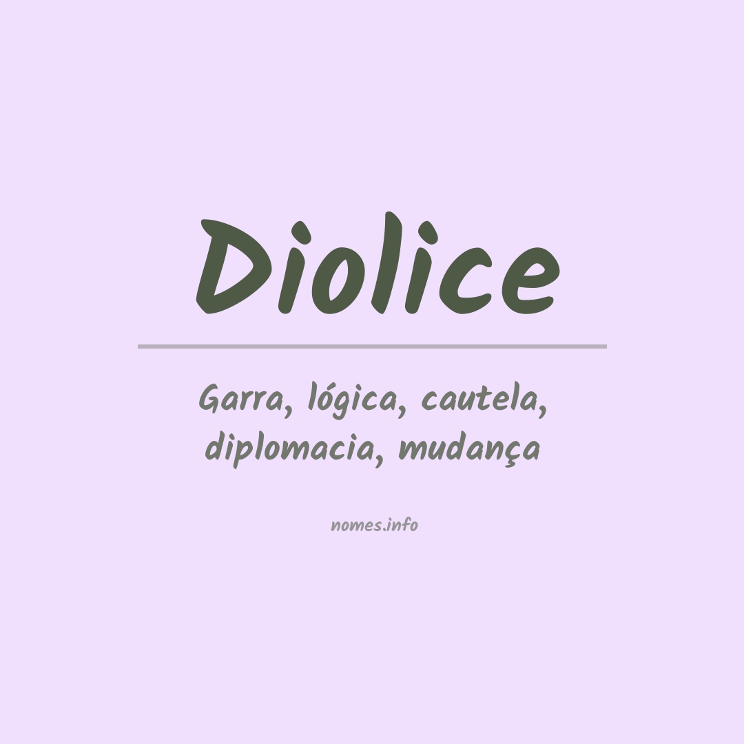 Significado do nome Diolice