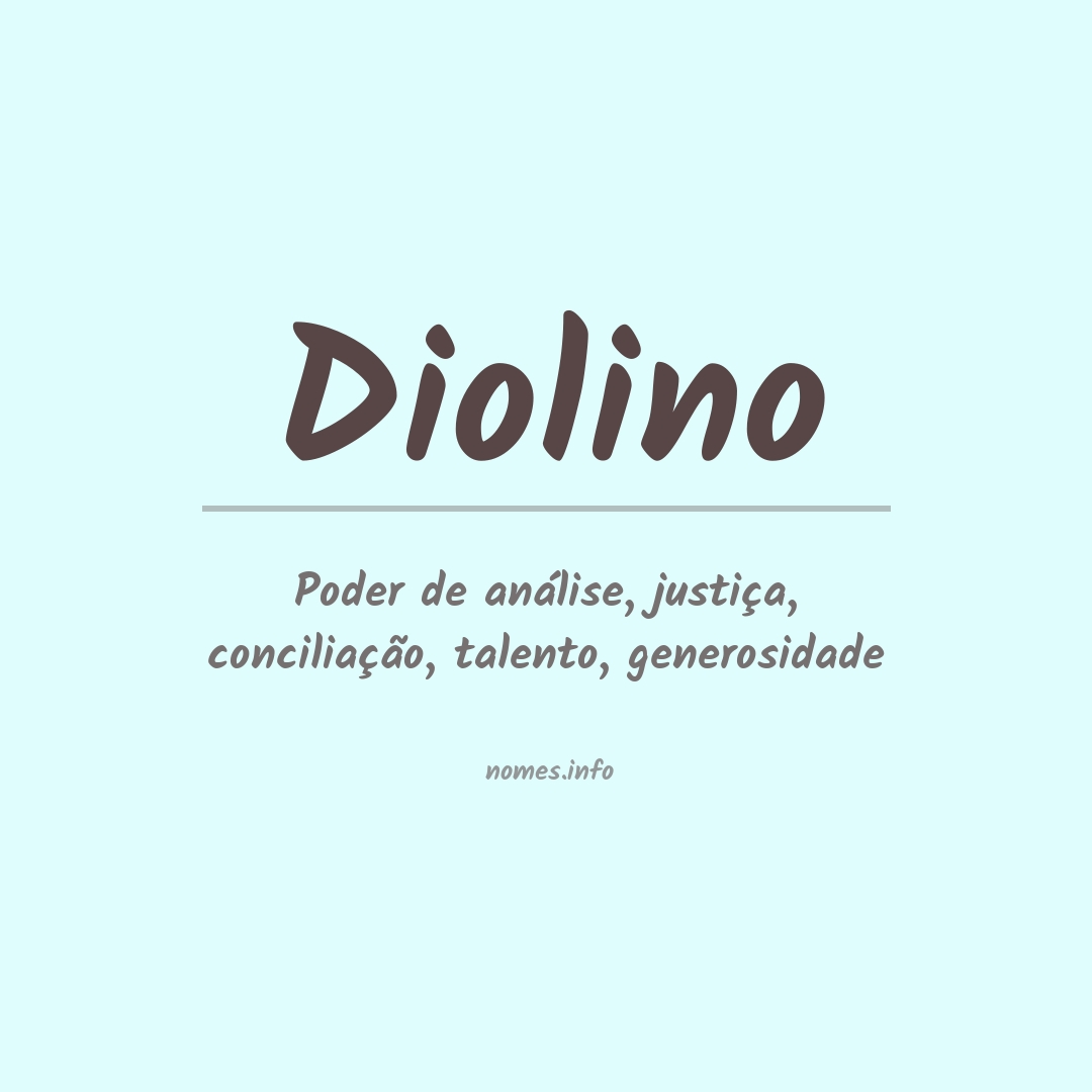 Significado do nome Diolino