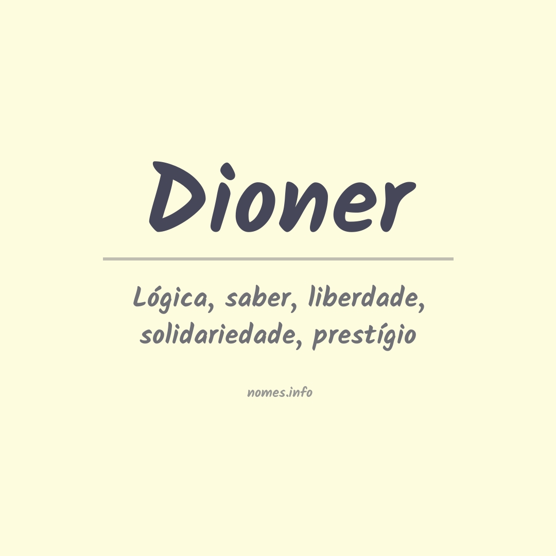 Significado do nome Dioner