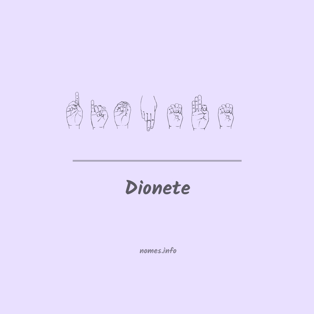 Dionete em Libras