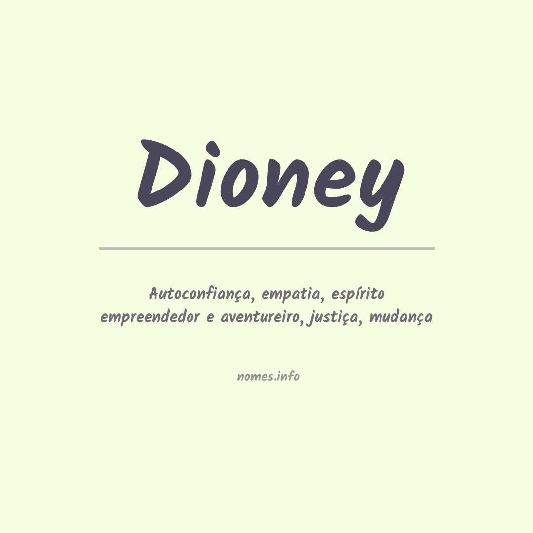 Significado do nome Dioney