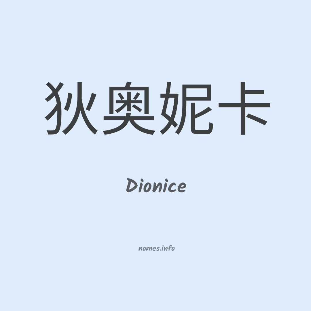 Dionice em chinês