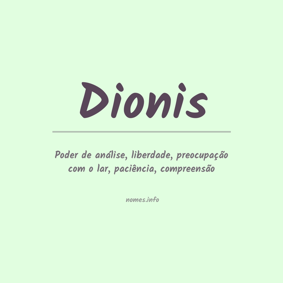 Significado do nome Dionis