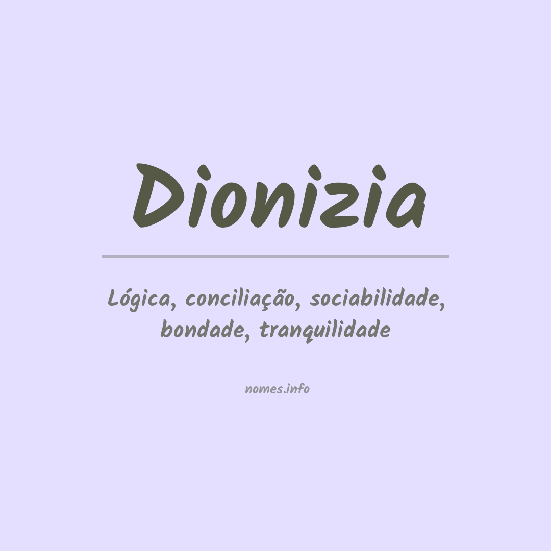 Significado do nome Dionizia