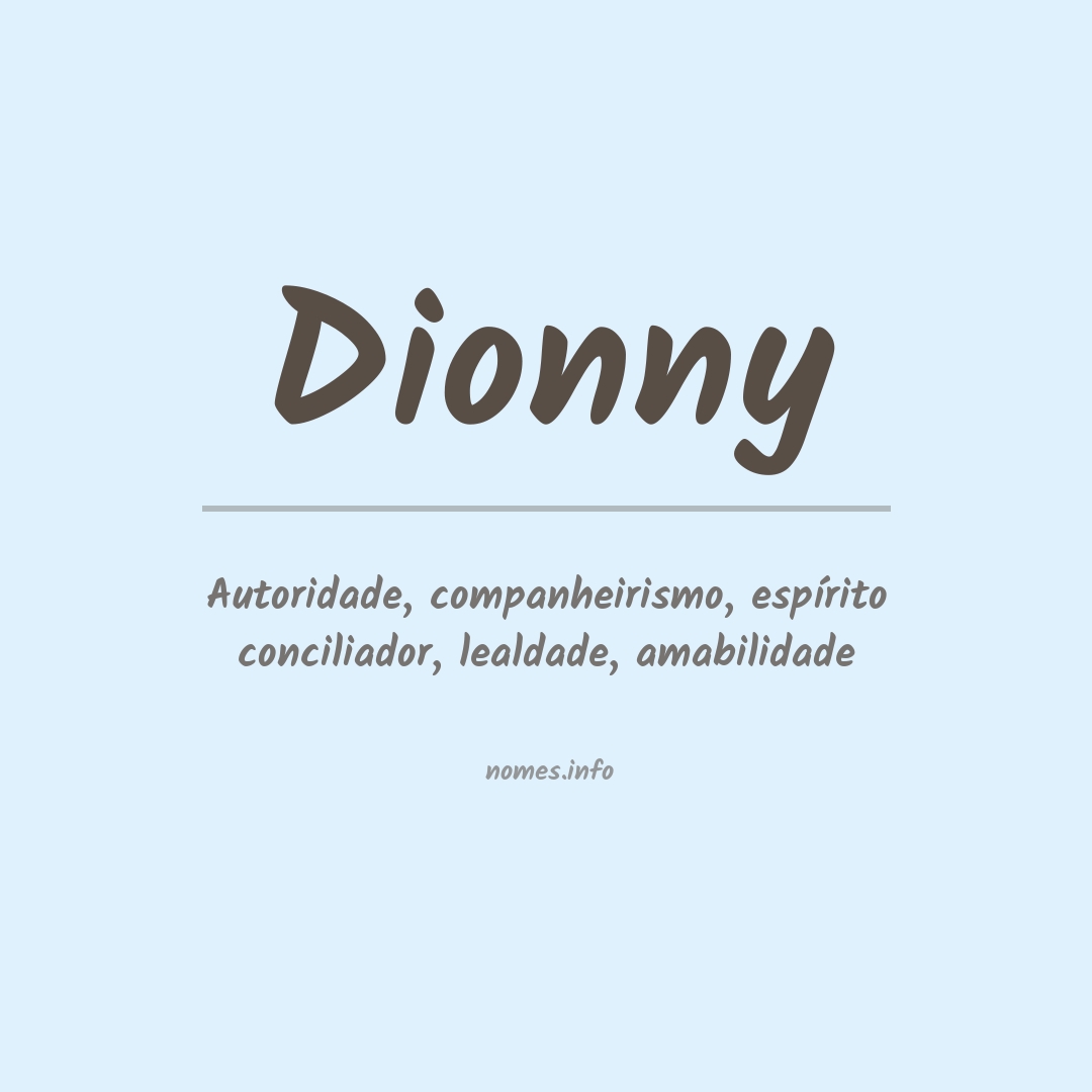 Significado do nome Dionny