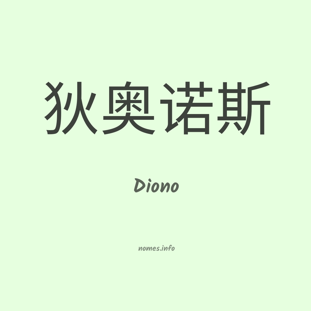 Diono em chinês