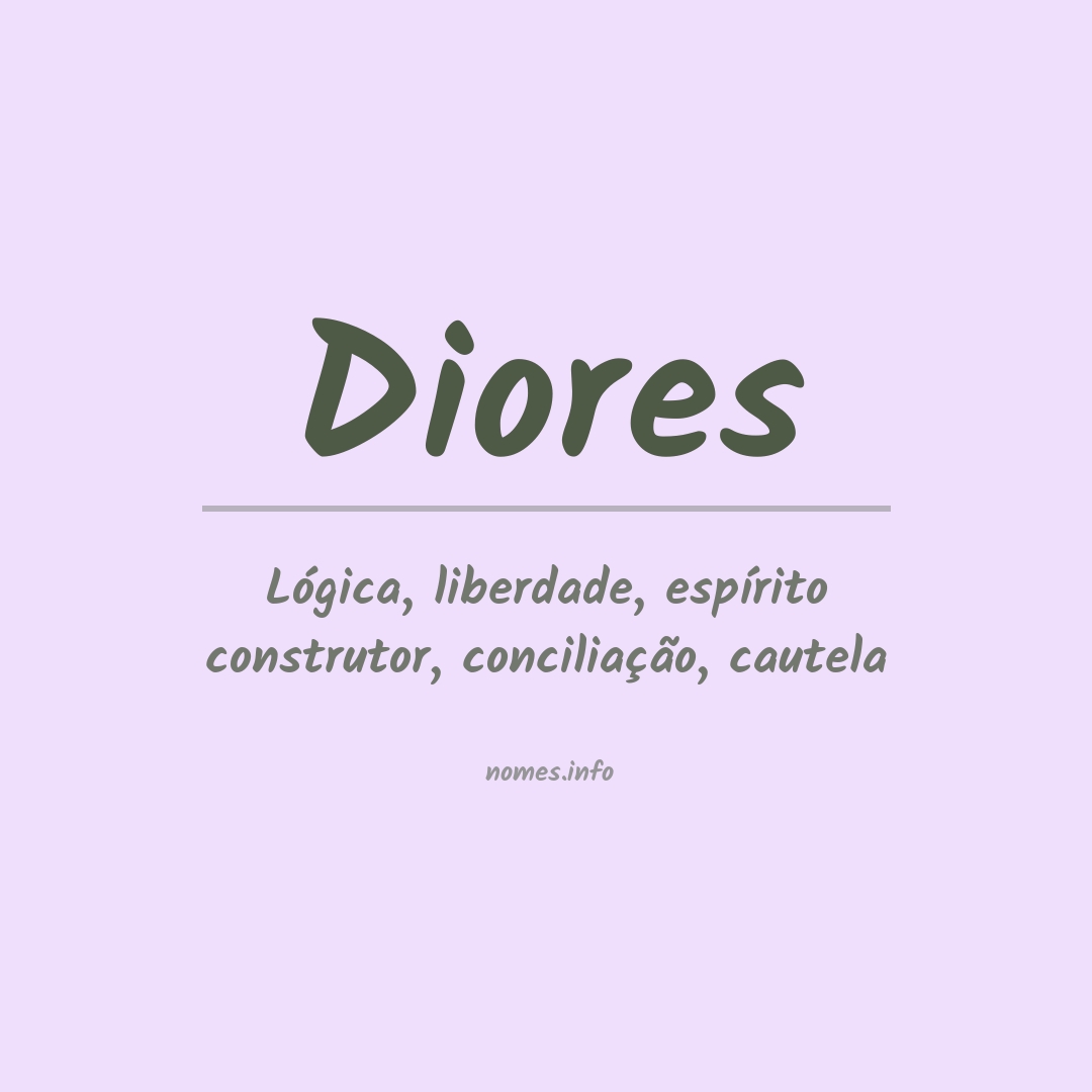 Significado do nome Diores