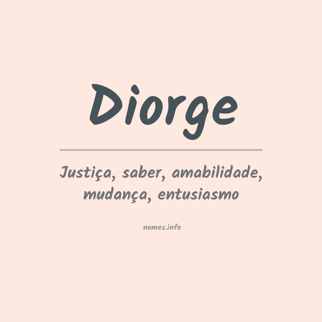 Significado do nome Diorge