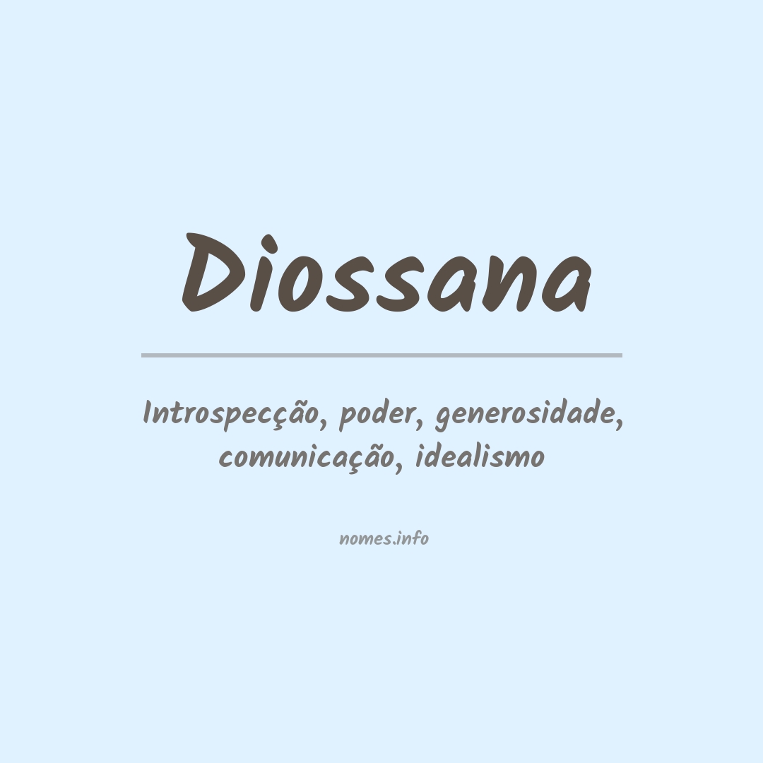 Significado do nome Diossana