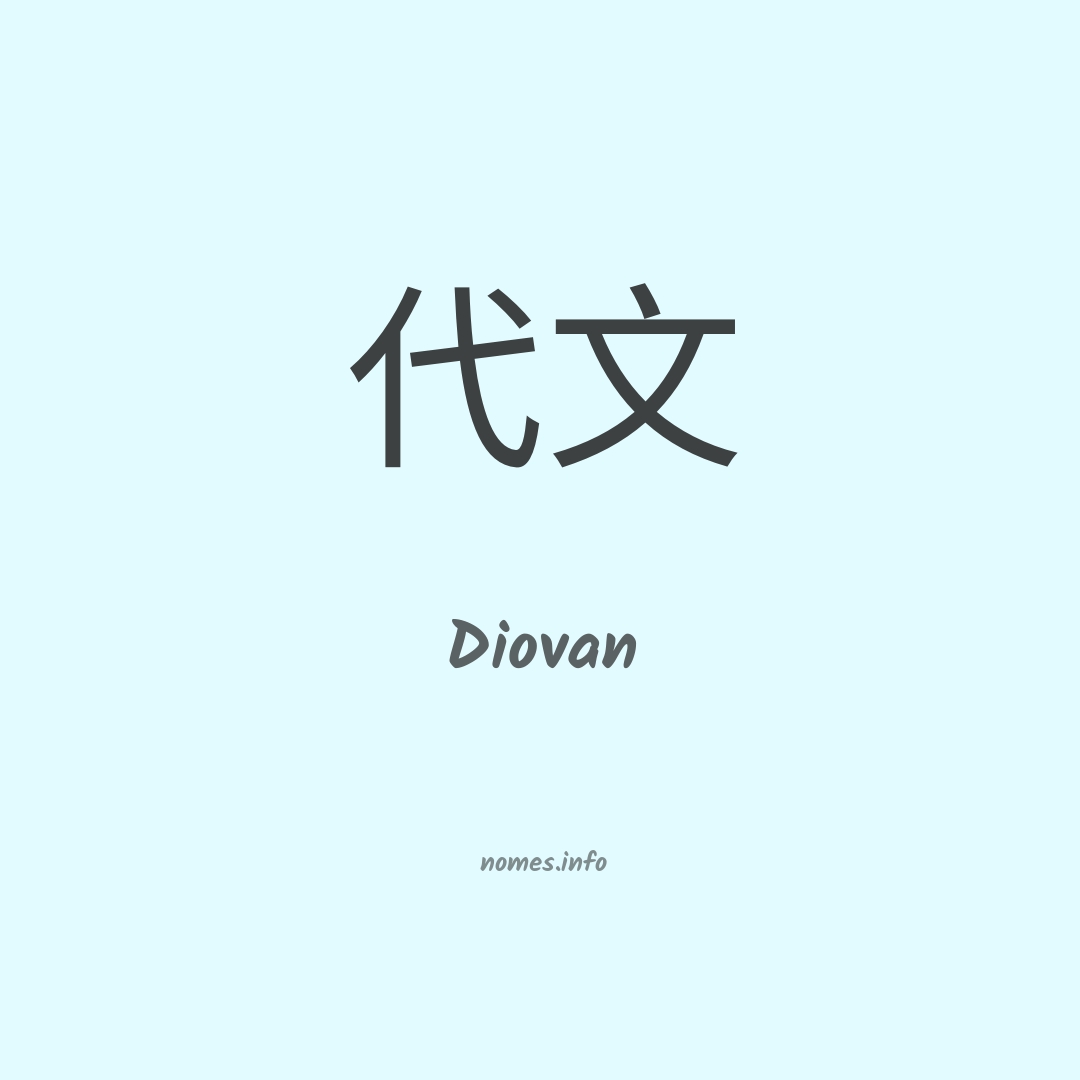 Diovan em chinês