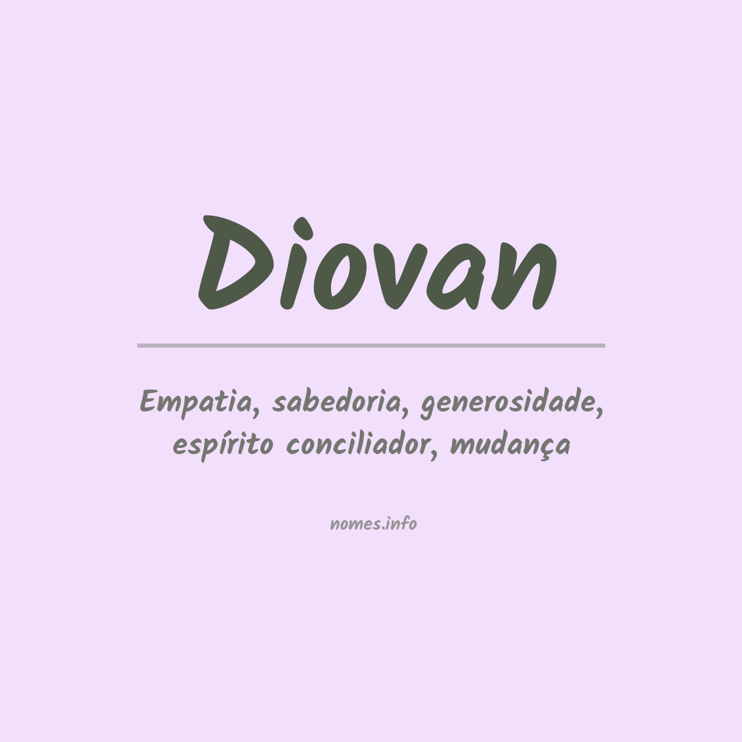 Significado do nome Diovan